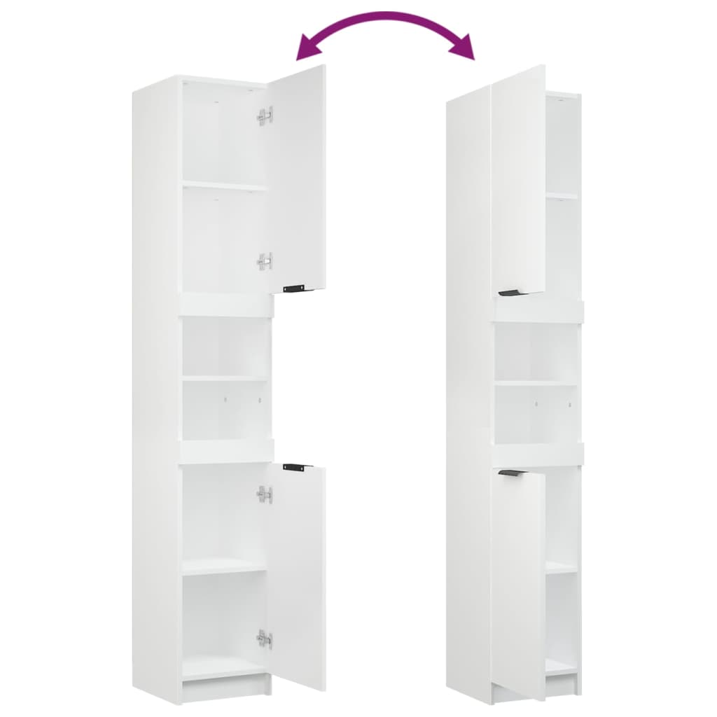 Bathroom Cabinet White 32x34x188.5 cm Engineered Wood - Bend