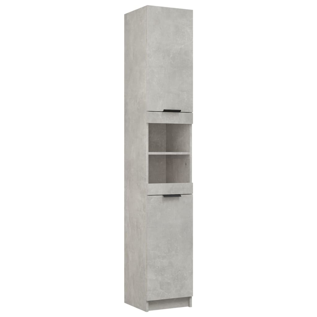 Bathroom Cabinet Concrete Grey 32x34x188.5 cm Engineered Wood - Bend