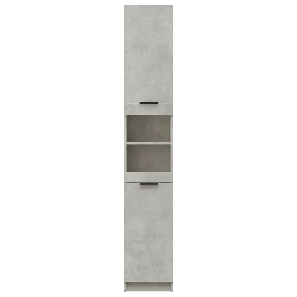 Bathroom Cabinet Concrete Grey 32x34x188.5 cm Engineered Wood - Bend