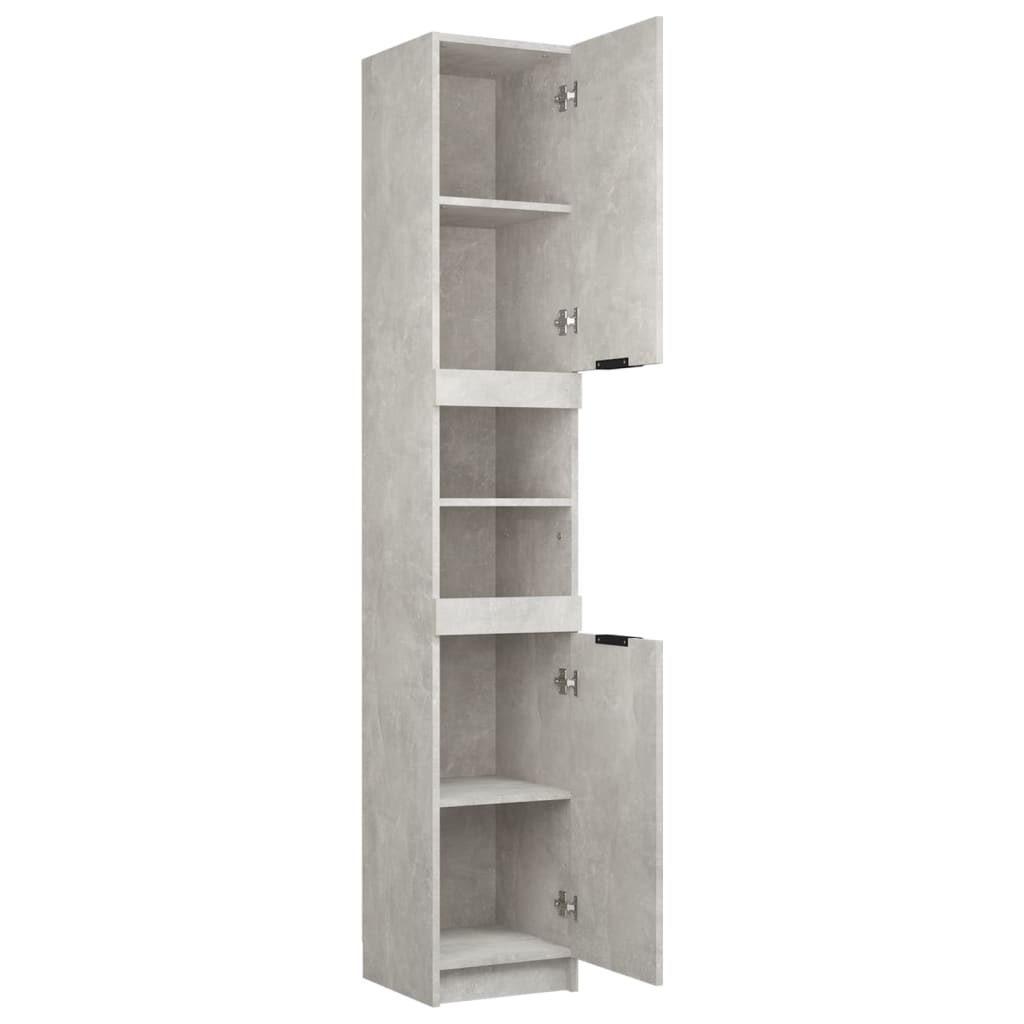 Bathroom Cabinet Concrete Grey 32x34x188.5 cm Engineered Wood - Bend