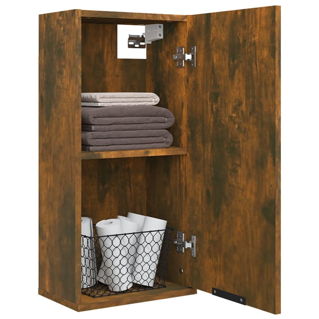 Wall-mounted Bathroom Cabinet Smoked Oak 32x20x67 cm - Bend