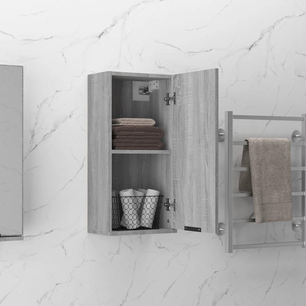 Wall-mounted Bathroom Cabinet Grey Sonoma 32x20x67 cm - Bend