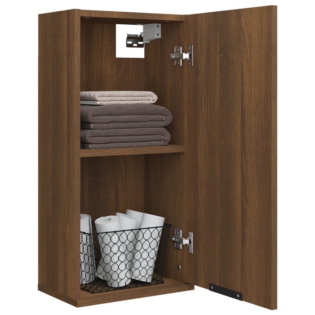 Wall-mounted Bathroom Cabinet Brown Oak 32x20x67 cm - Bend