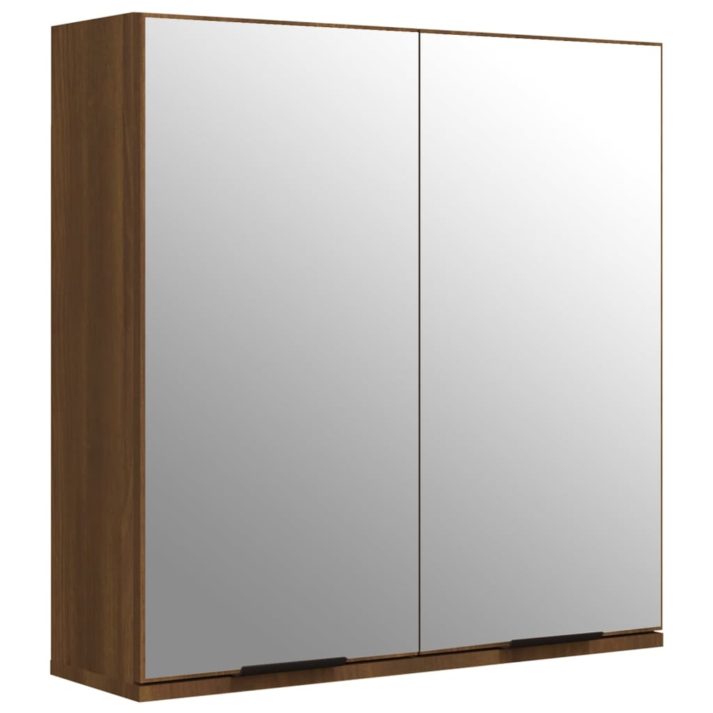 Bathroom Mirror Cabinet Brown Oak 64x20x67 cm - Bend