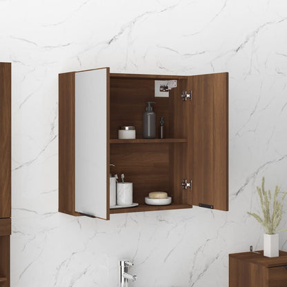 Bathroom Mirror Cabinet Brown Oak 64x20x67 cm - Bend