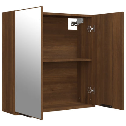 Bathroom Mirror Cabinet Brown Oak 64x20x67 cm - Bend