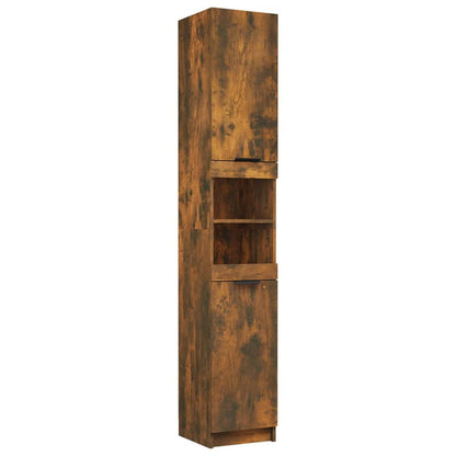 Bathroom Cabinet Smoked Oak 32x34x188.5 cm Engineered Wood - Bend