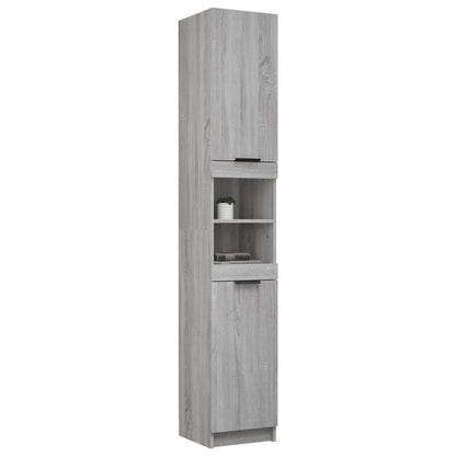 Bathroom Cabinet Grey Sonoma 32x34x188.5 cm Engineered Wood - Bend