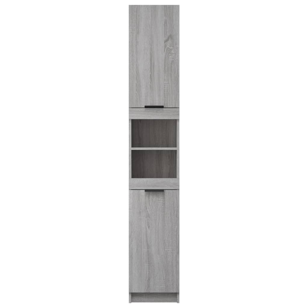 Bathroom Cabinet Grey Sonoma 32x34x188.5 cm Engineered Wood - Bend