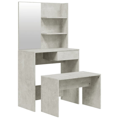 Dressing Table Set Concrete Grey 74.5x40x141 cm - Bend