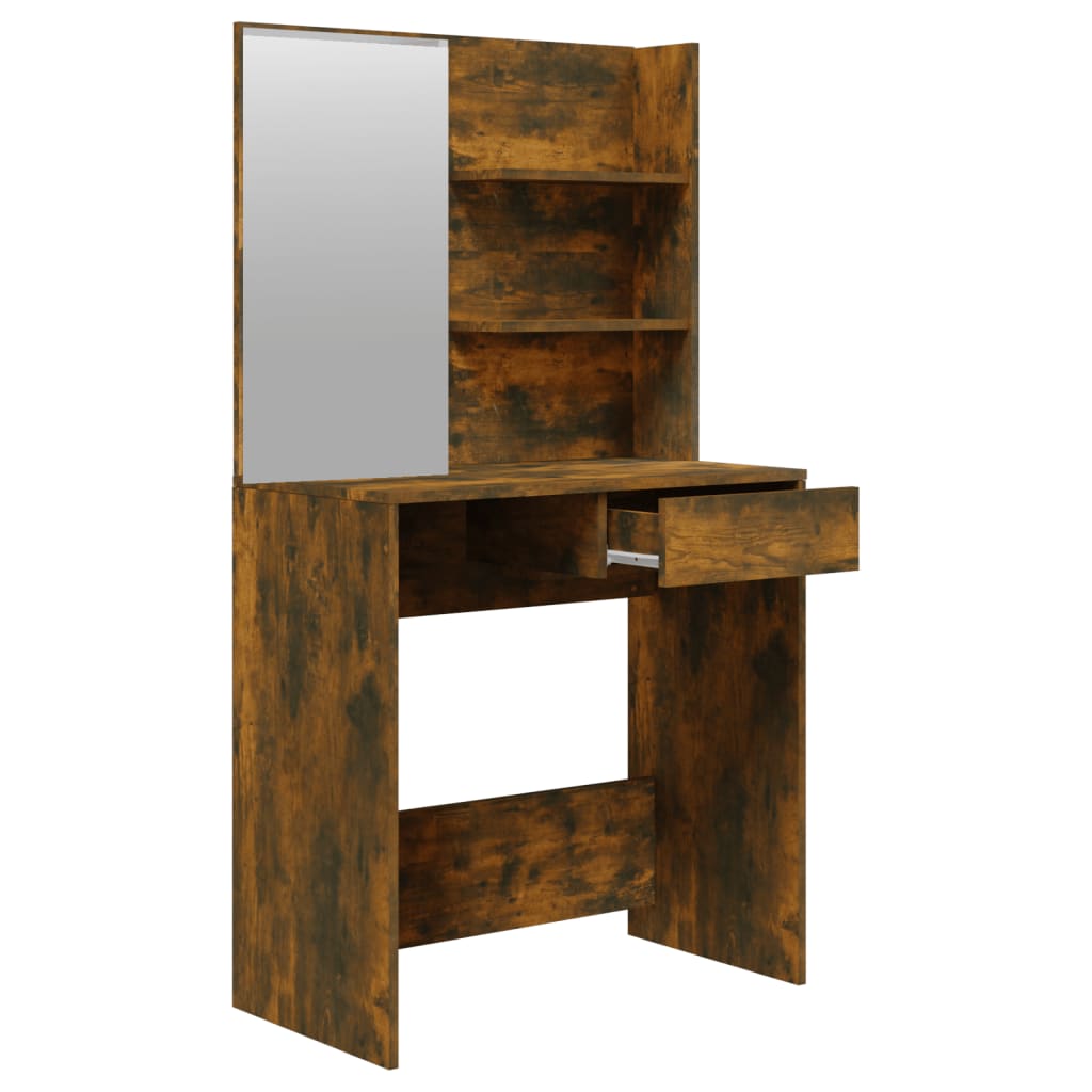 Dressing Table Set Smoked Oak 74.5x40x141 cm - Bend