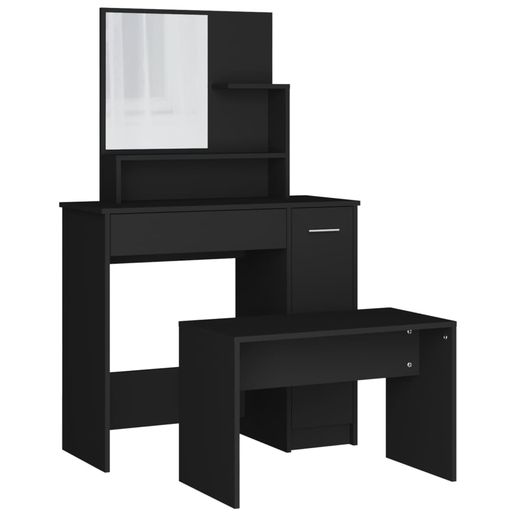 Dressing Table Set Black 86.5x35x136 cm - Bend