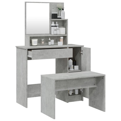 Dressing Table Set Concrete Grey 86.5x35x136 cm