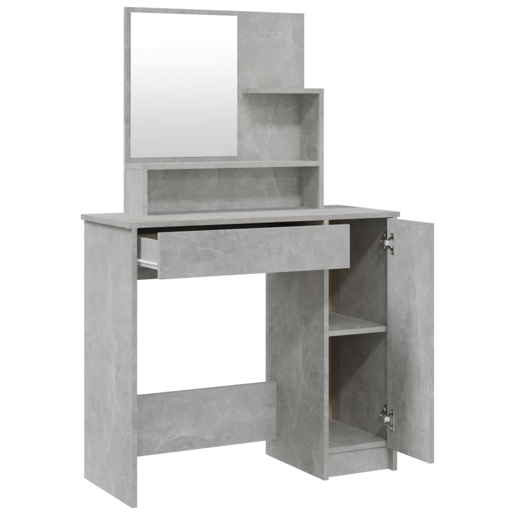 Dressing Table Set Concrete Grey 86.5x35x136 cm