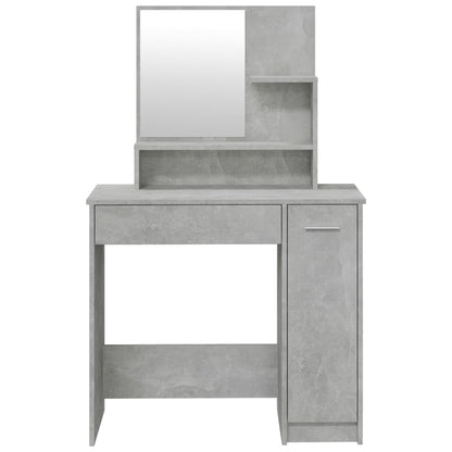 Dressing Table Set Concrete Grey 86.5x35x136 cm