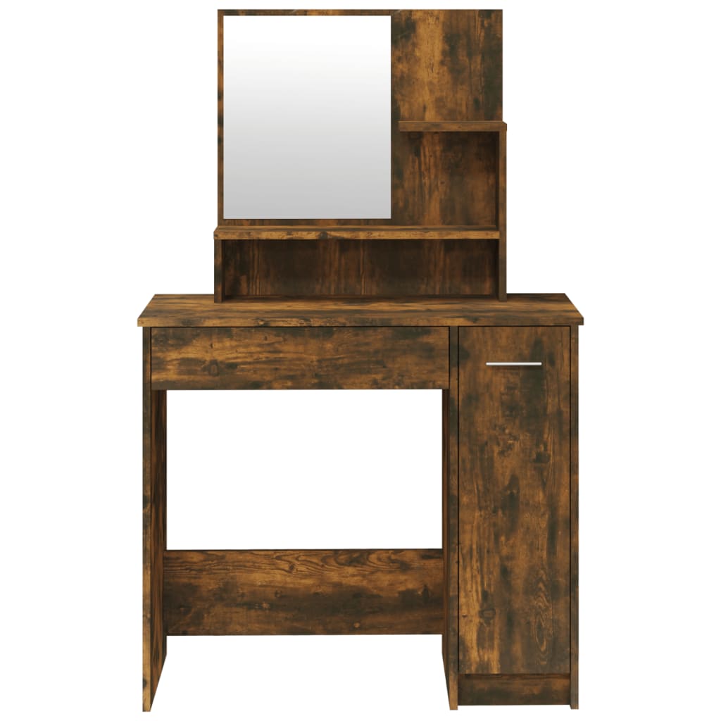 Dressing Table Set Smoked Oak 86.5x35x136 cm - Bend