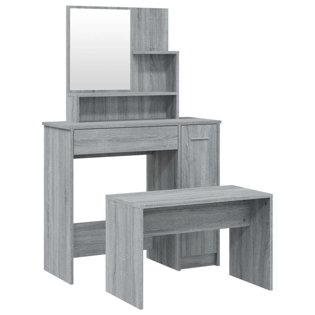 Dressing Table Set Grey Sonoma 86.5x35x136 cm - Bend