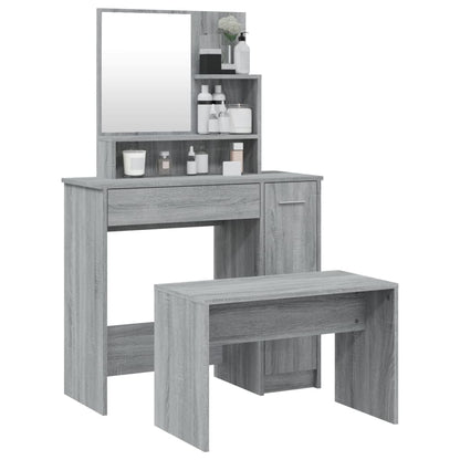 Dressing Table Set Grey Sonoma 86.5x35x136 cm - Bend