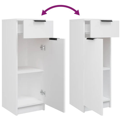 5 Piece Bathroom Cabinet Set White Engineered Wood