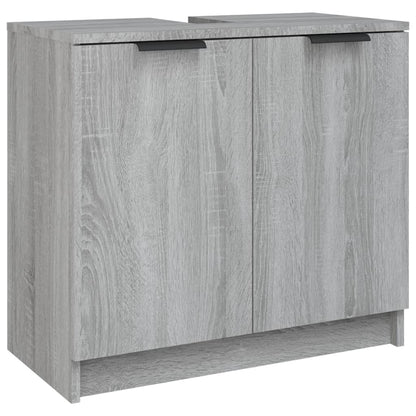 5 Piece Bathroom Cabinet Set Grey Sonoma Engineered Wood