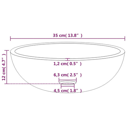 Basin Tempered Glass 35x12 cm Transparent - Bend