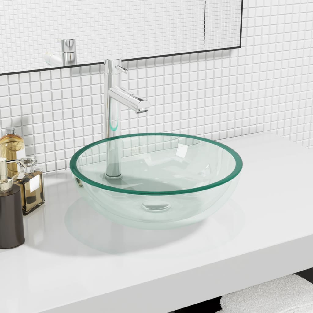 Basin Tempered Glass 35x12 cm Transparent - Bend