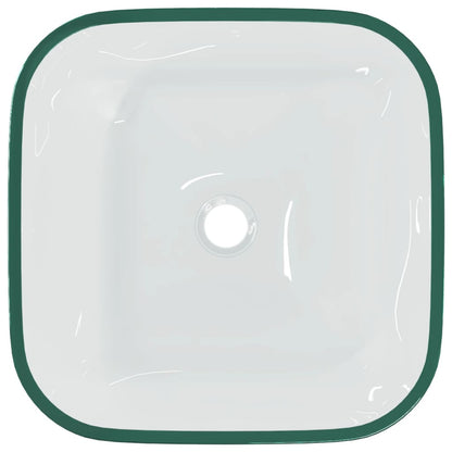 Square Glass Basin with Rounded Base - Bend