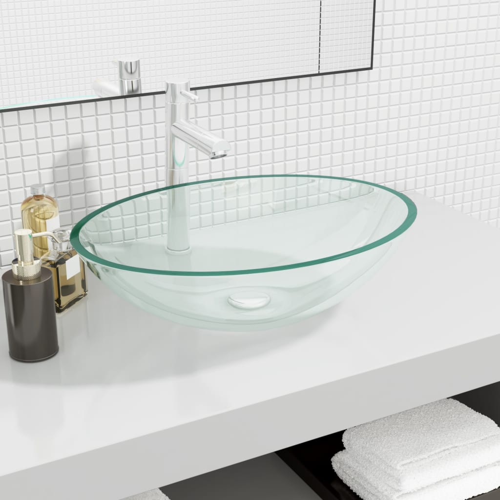 Basin Glass 50x37x14 cm Transparent - Bend