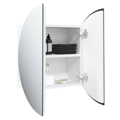 Bathroom Cabinet with Round Mirror & LED - Bend