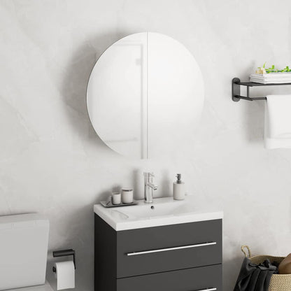 Bathroom Cabinet with Round Mirror & LED - Bend