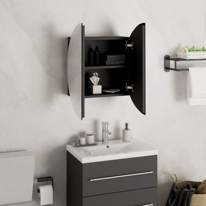 Bathroom Cabinet with Round Mirror & LED - Bend