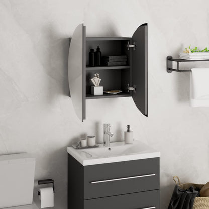 Bathroom Cabinet with Round Mirror & LED - Bend