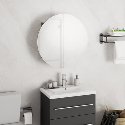 Bathroom Cabinet with Round Mirror & LED - Bend