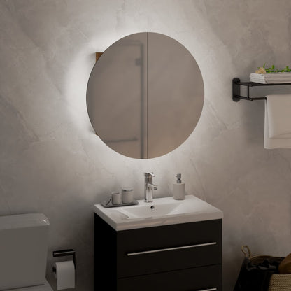 Bathroom Cabinet with Round Mirror & LED - Bend