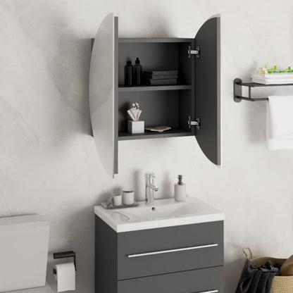 Bathroom Cabinet with Round Mirror & LED - Bend