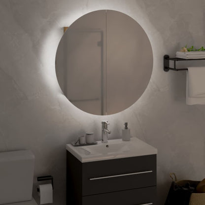 Bathroom Cabinet with Round Mirror & LED - Bend