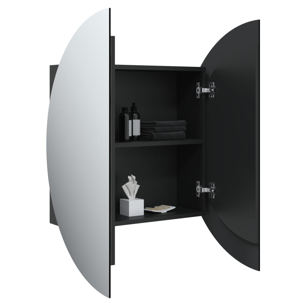 Bathroom Cabinet with Round Mirror & LED - Bend