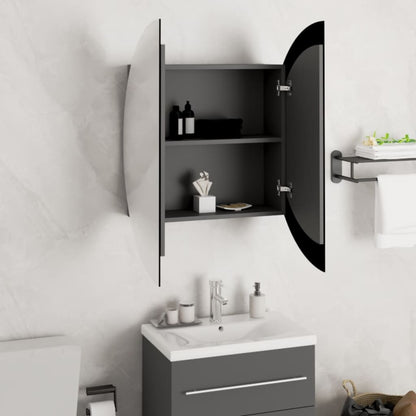 Bathroom Cabinet with Round Mirror & LED - Bend