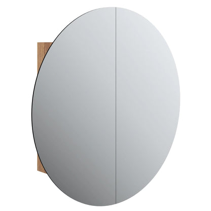 Bathroom Cabinet with Round Mirror & LED - Bend