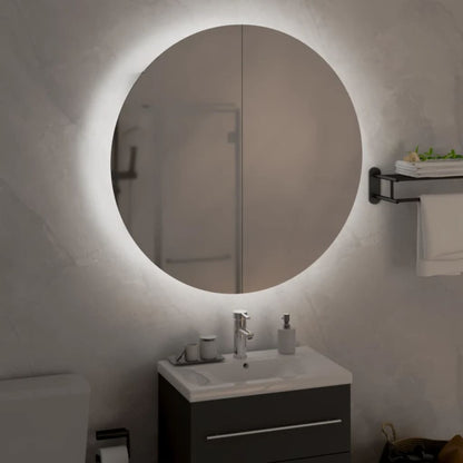 Bathroom Cabinet with Round Mirror & LED - Bend