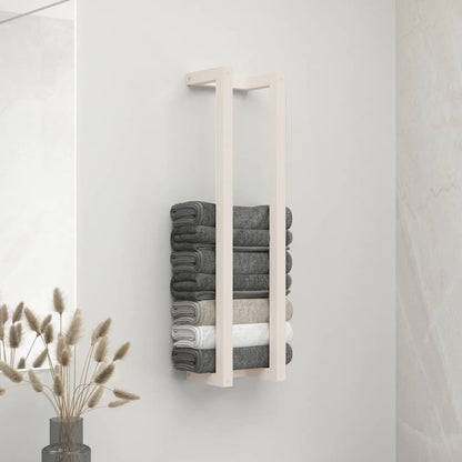 Towel Rack White 23x18x90 cm Solid Wood Pine