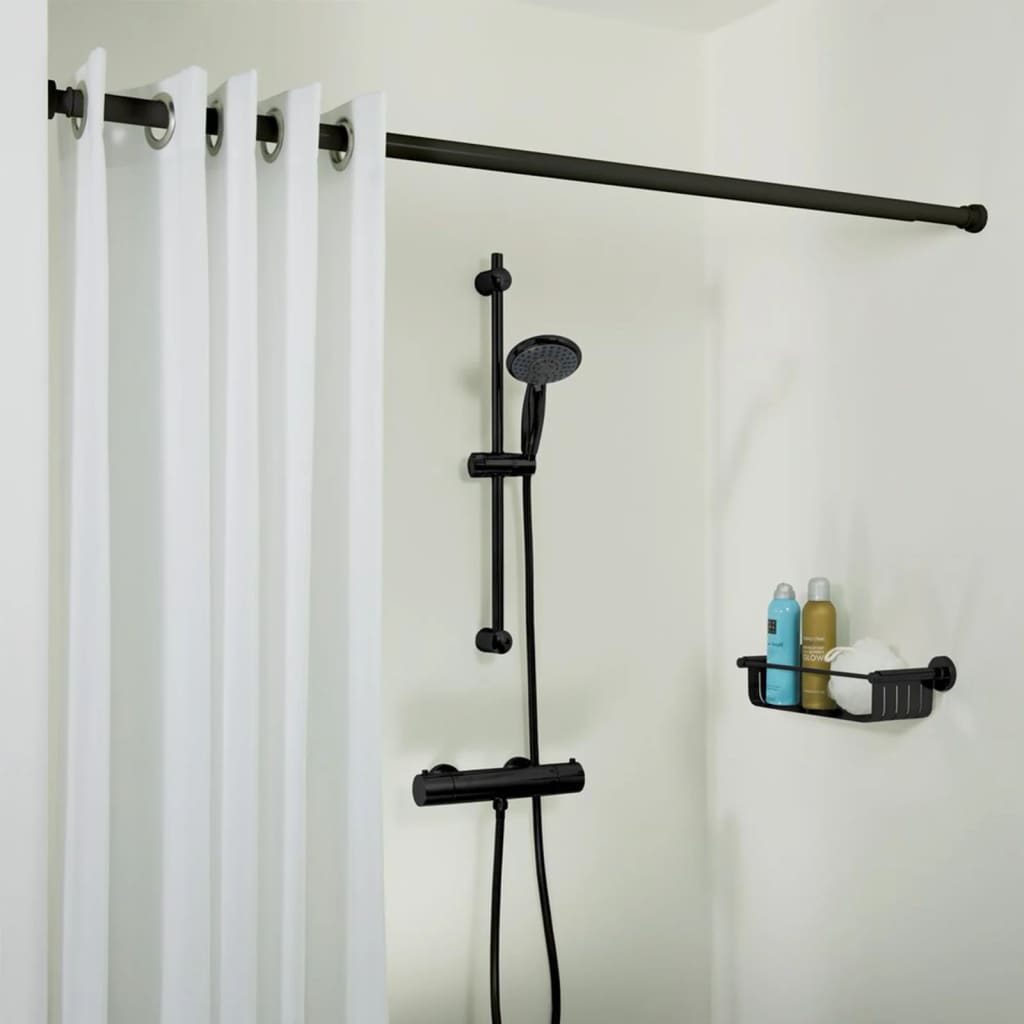 Sealskin Telescopic Shower Curtain Rod 125-220 cm Black - Bend