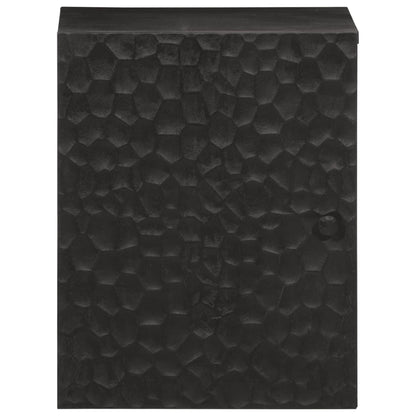 Bathroom Wall Cabinet Black 38x33x48 cm Solid Wood Mango