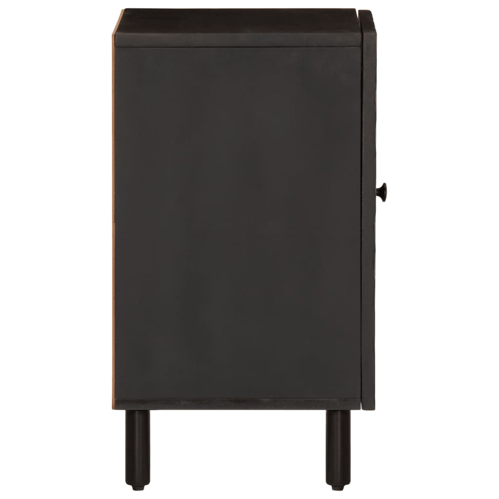 Black Mango Wood Bathroom Storage Cabinet - Bend