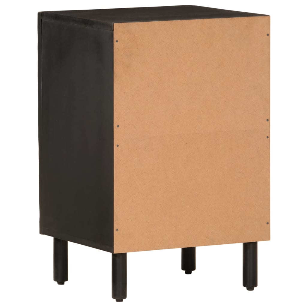 Black Mango Wood Bathroom Storage Cabinet - Bend