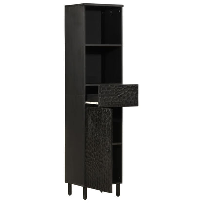 Bathroom Cabinet Black 38x33x160 cm Solid Wood Mango - Bend