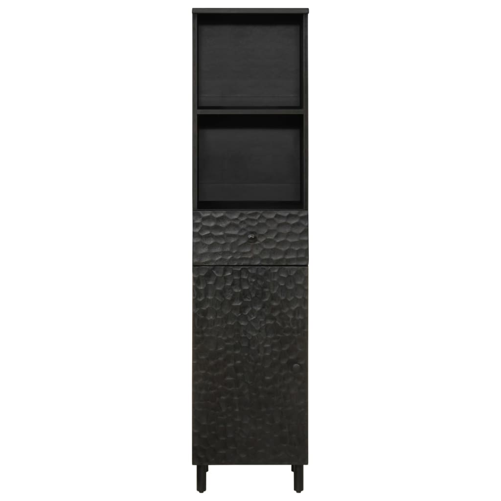 Bathroom Cabinet Black 38x33x160 cm Solid Wood Mango - Bend