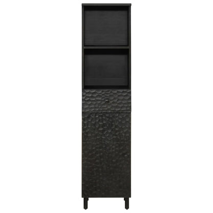 Bathroom Cabinet Black 38x33x160 cm Solid Wood Mango - Bend