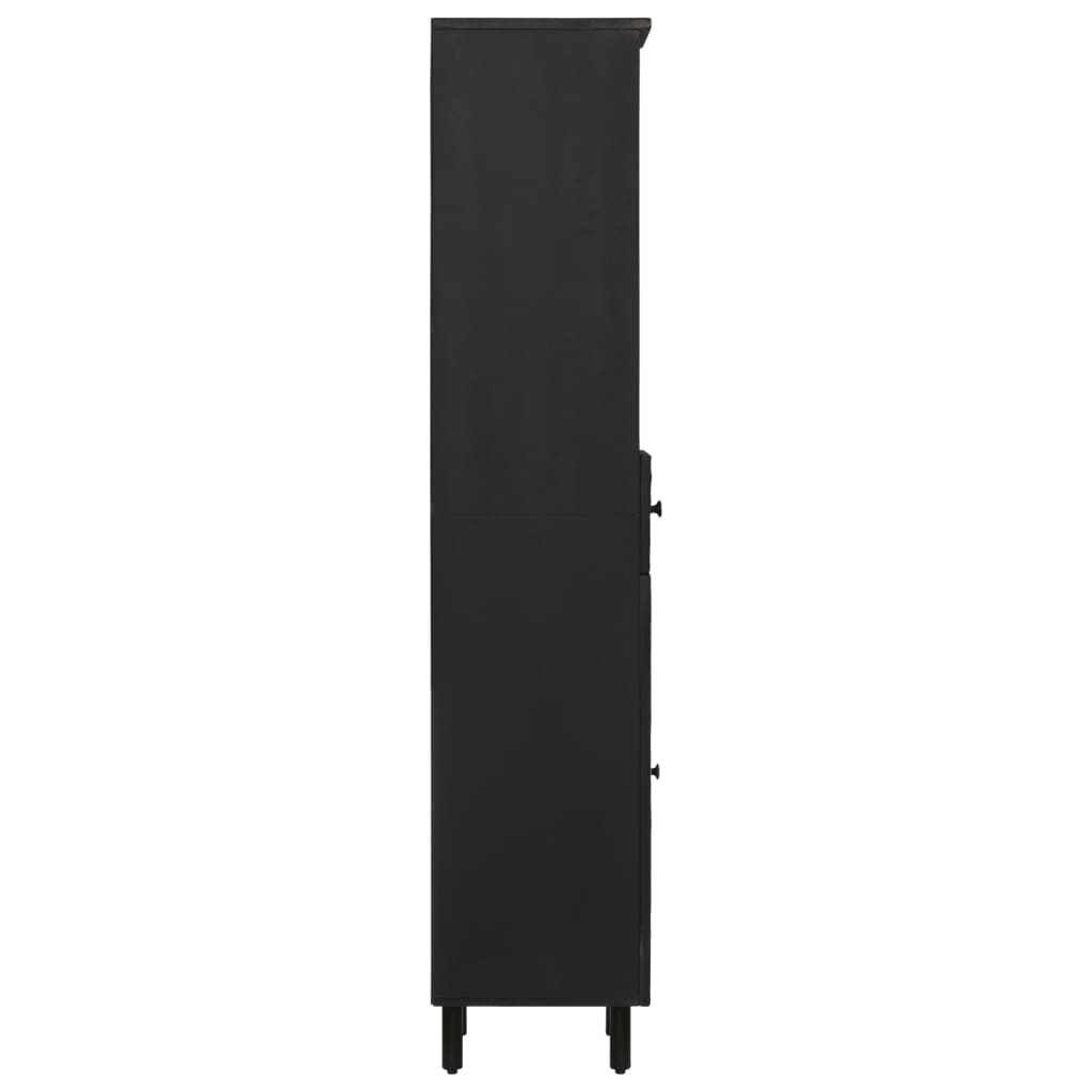 Bathroom Cabinet Black 38x33x160 cm Solid Wood Mango - Bend