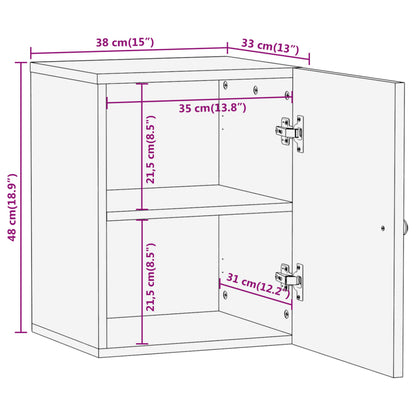 Bathroom Wall Cabinet 38x33x48 cm Solid Wood Acacia - Bend